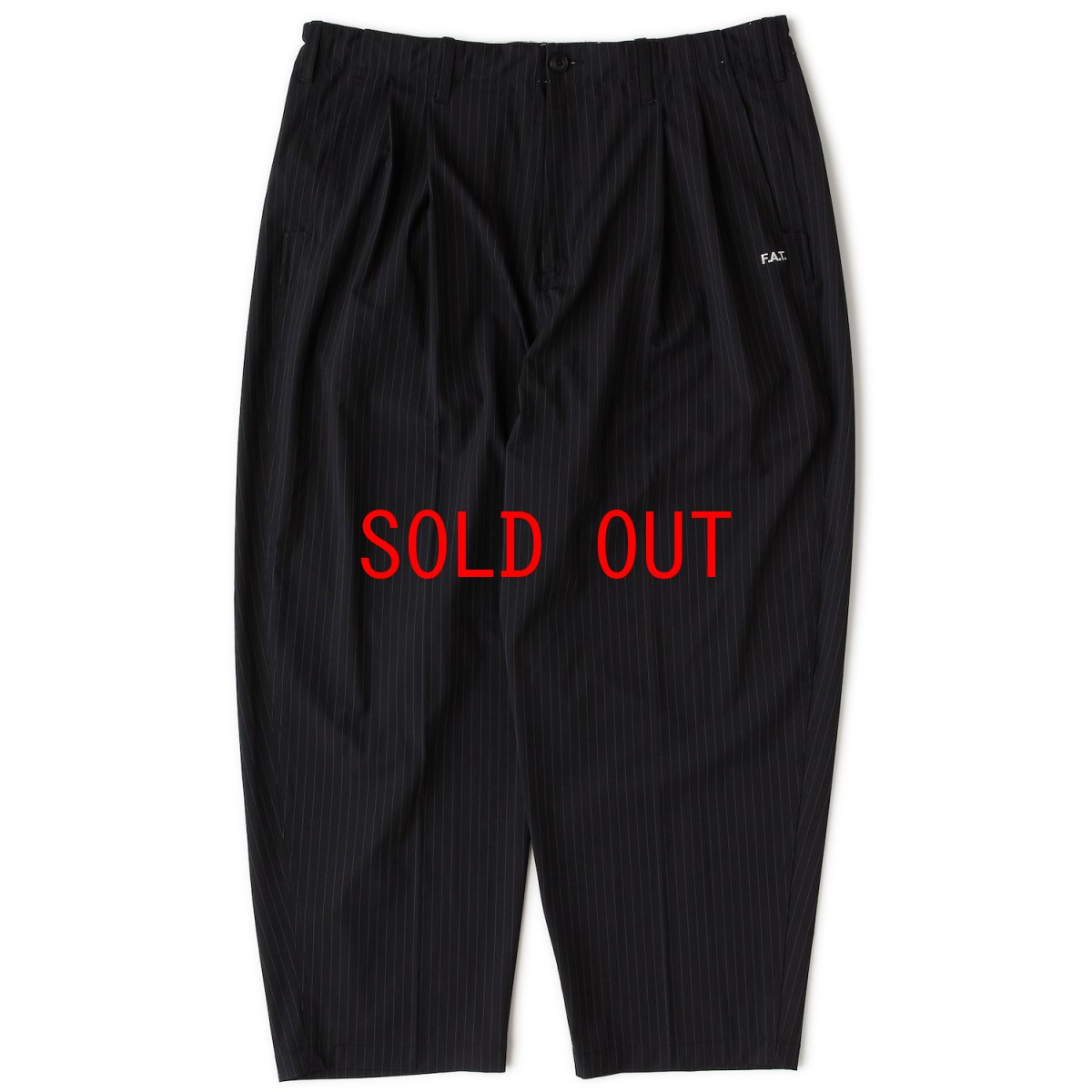 画像2: STROROUSER Pin Stripe Trouser Pants タック ワイド ストライプ トラウザー パンツ (2)