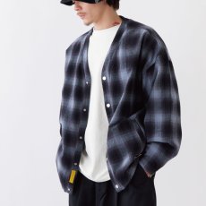 画像1: × BIG MAC MAC STEAM Flannel Check Cardigan GRY ビッグマック フランネル チェック カーディガン シャツ (1)