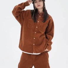 画像1: Classic Corduroy L/S Shirt BRN 長袖 コーデュロイ シャツ (1)