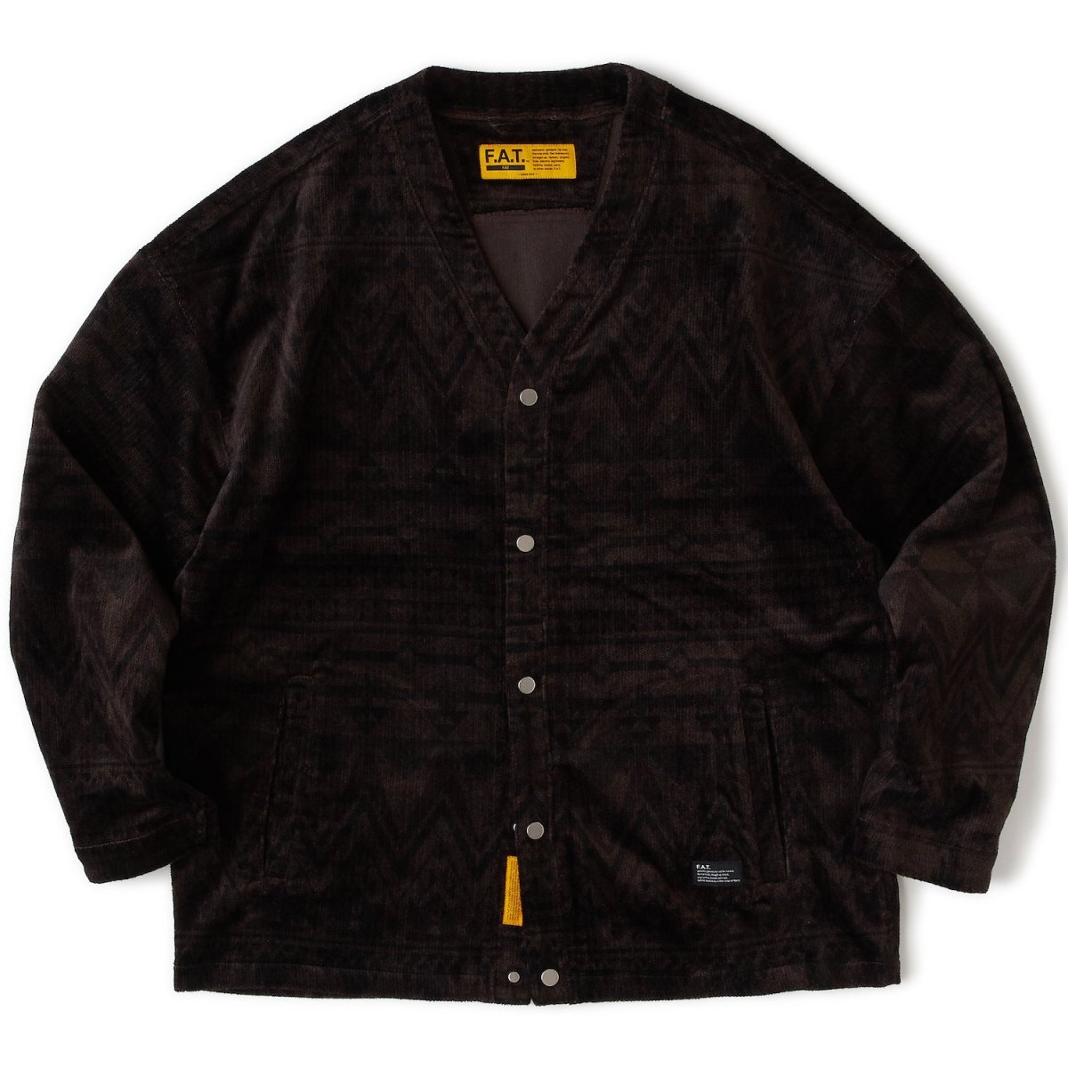 画像2: NATIGAN Corduroy Shirts BRN ネイティブプリント コーデュロイ シャツ (2)