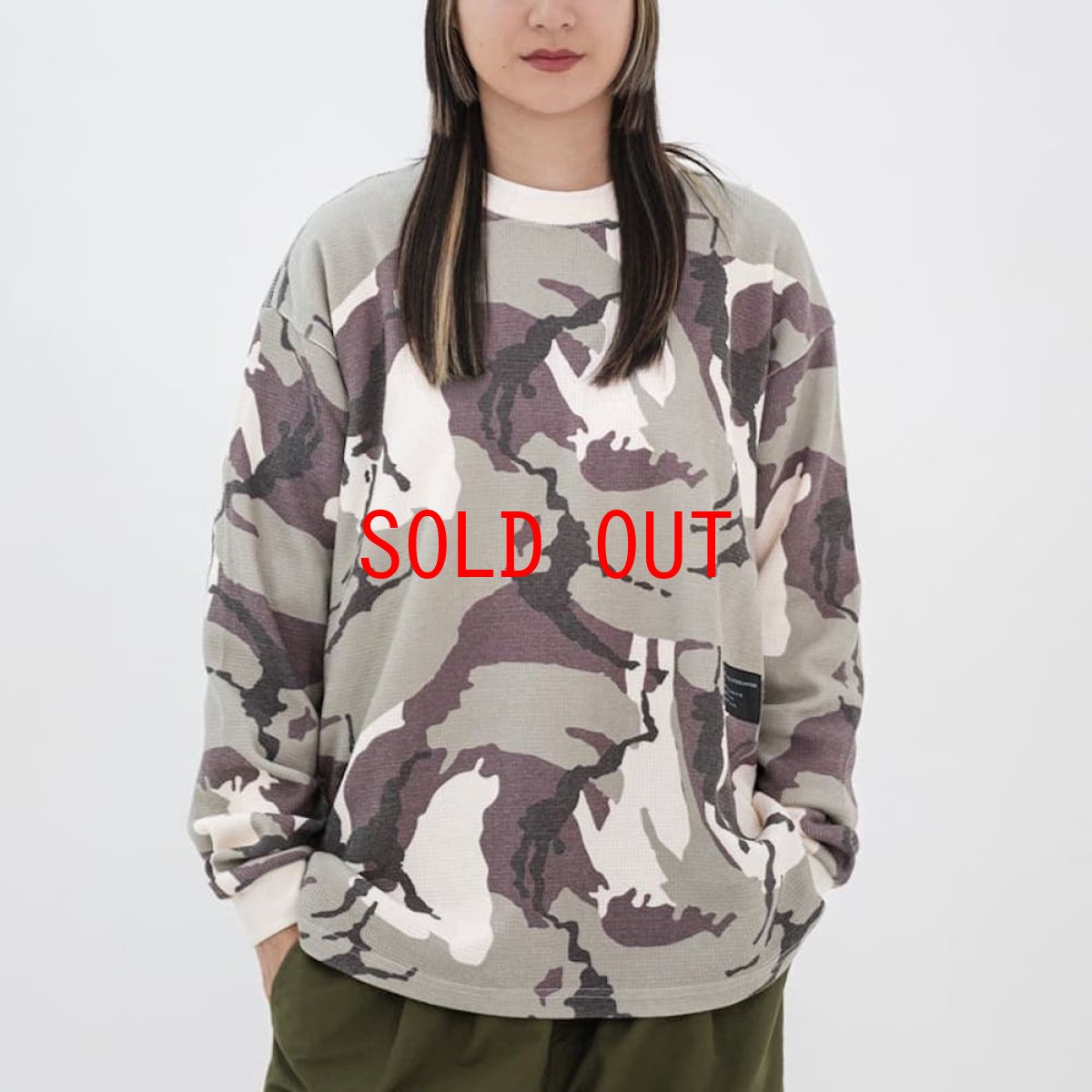 画像1: Waffle Thermal L/S Tee French Camo 長袖 サーマル シャツ Tシャツ (1)