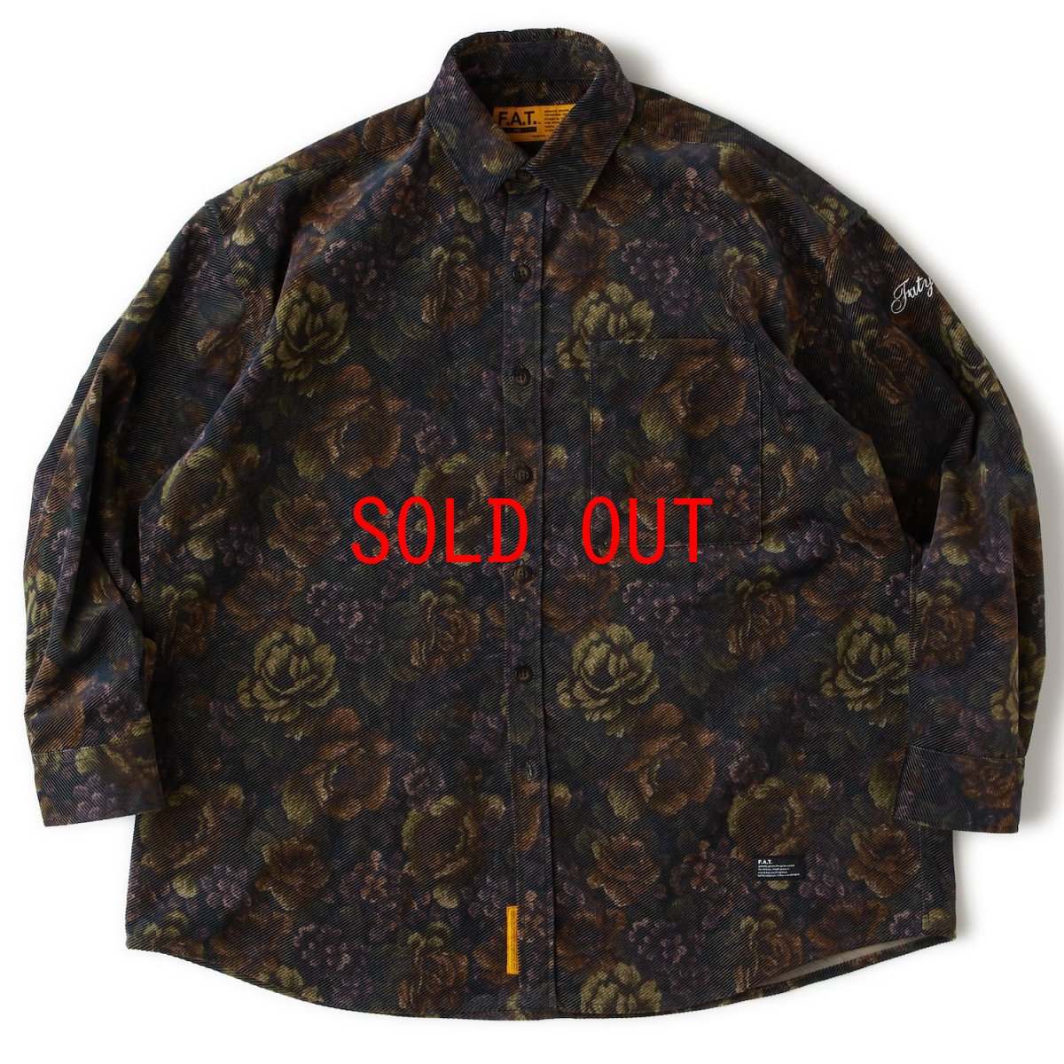 画像5: MEGABLOSSOM Corduroy Pants GRN ボタニカルプリント コーデュロイ パンツ (5)