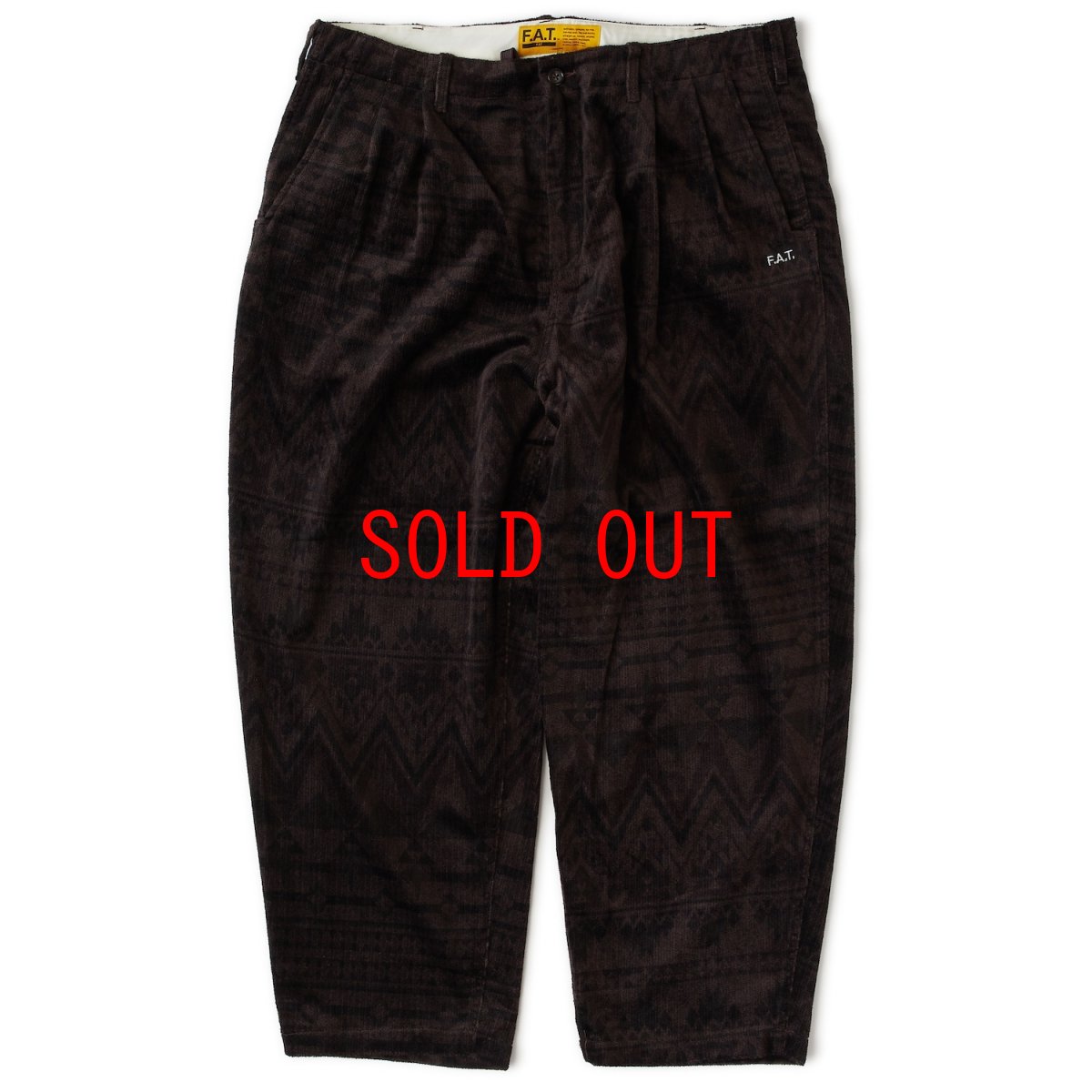 画像2: MEGANATIVE Corduroy Pants BRN ネイティブプリント コーデュロイ パンツ (2)