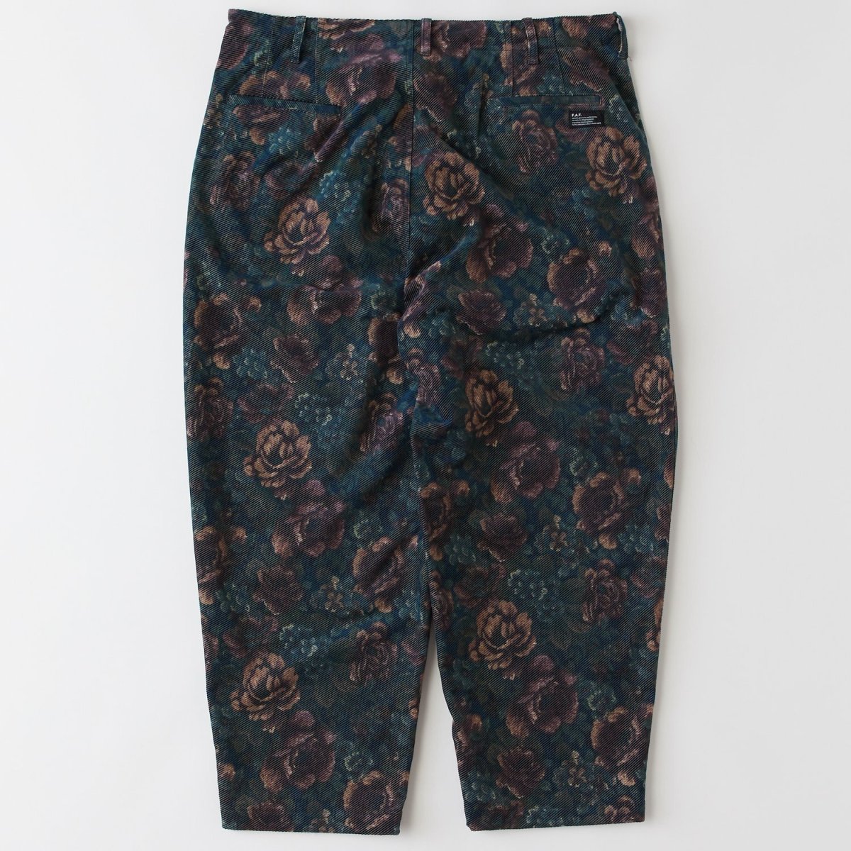 画像3: MEGABLOSSOM Corduroy Pants NVY ボタニカルプリント コーデュロイ パンツ (3)