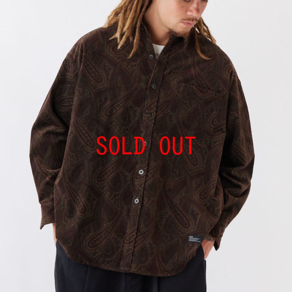 画像1: GIGANSLEY Corduroy Shirts WNE ペイズリー コーデュロイ シャツ (1)