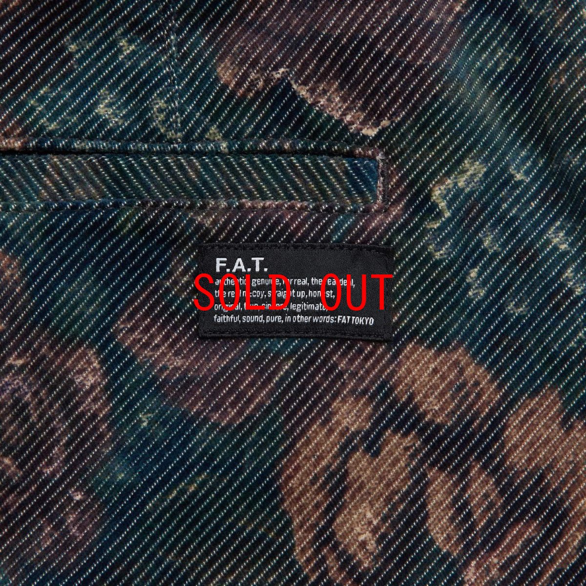 画像7: MEGABLOSSOM Corduroy Pants NVY ボタニカルプリント コーデュロイ パンツ (7)