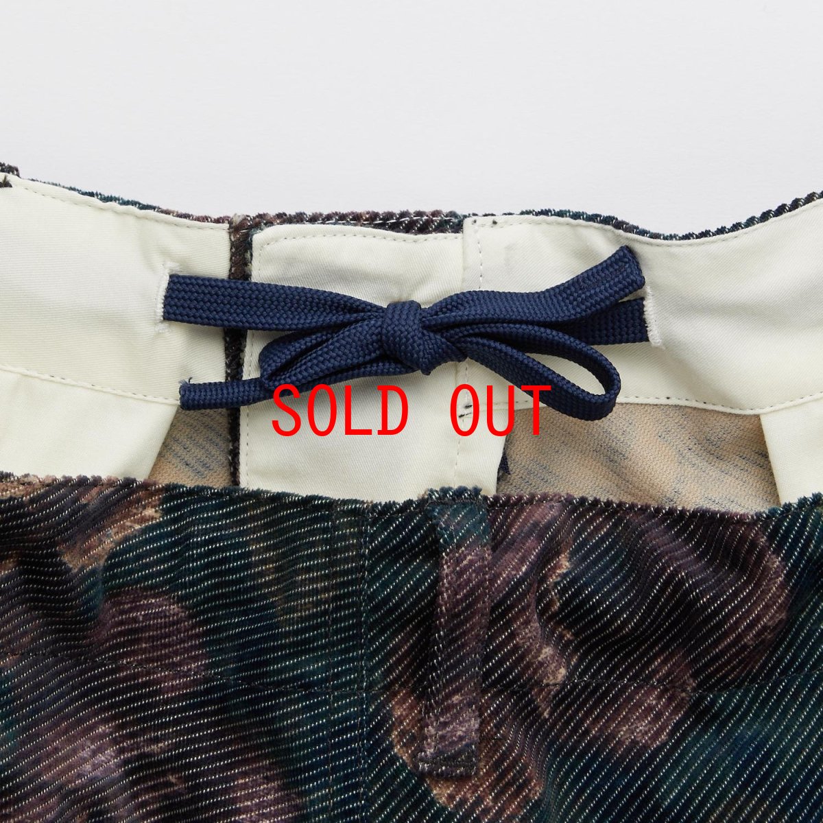 画像4: MEGABLOSSOM Corduroy Pants NVY ボタニカルプリント コーデュロイ パンツ (4)