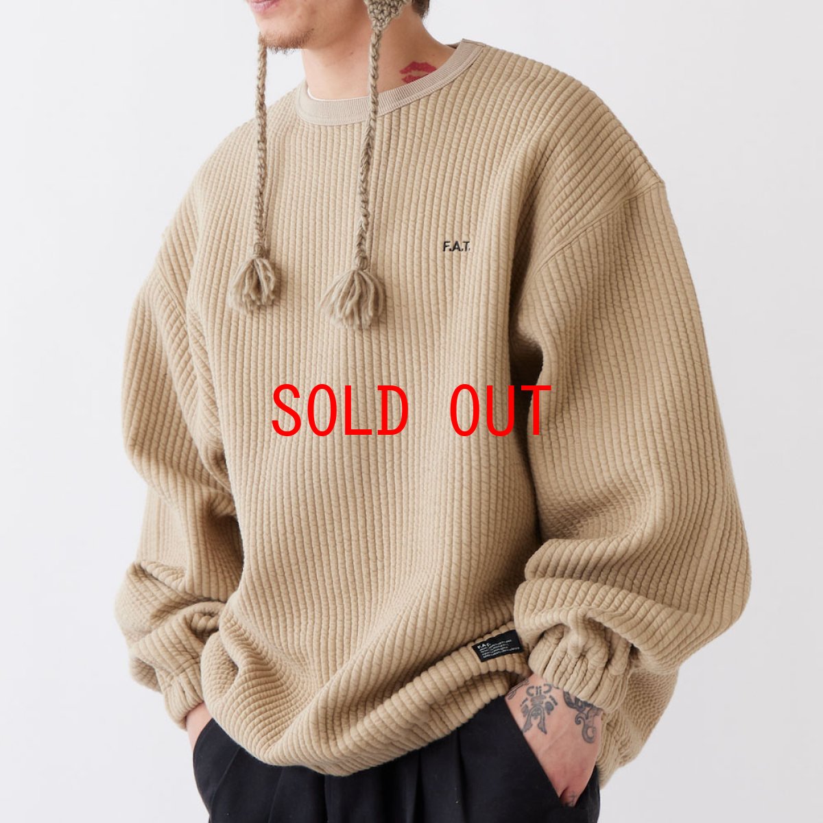 画像1: QUILUP Quilting Crewneck Sweat クルーネック キルティング スウェット (1)