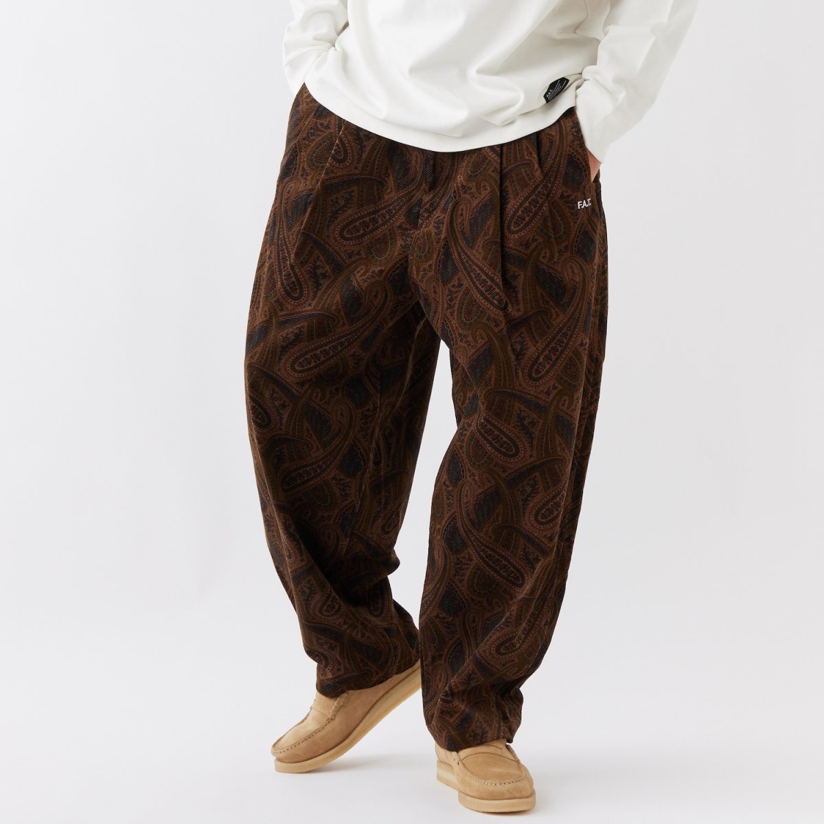 画像1: MEGANSLEY Corduroy Pants CML ペーズリー コーデュロイ パンツ (1)