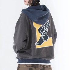 画像2: Retro Wing Sweat Hoodie Black プルオーバー パーカー (2)