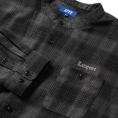 画像5: Nep Twill Check Band Collar Shirt バンドカラー 長袖 チェック シャツ (5)