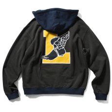 画像4: Retro Wing Sweat Hoodie Black プルオーバー パーカー (4)