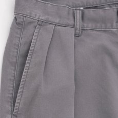 画像9: Faded Two Tuck Chino Grey コットン タック チノ パンツ (9)