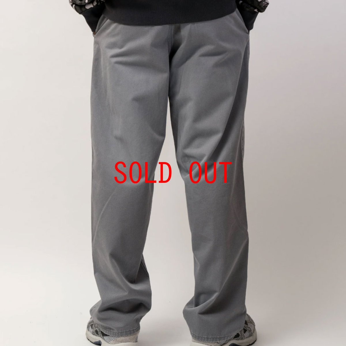 画像3: Faded Two Tuck Chino Grey コットン タック チノ パンツ (3)