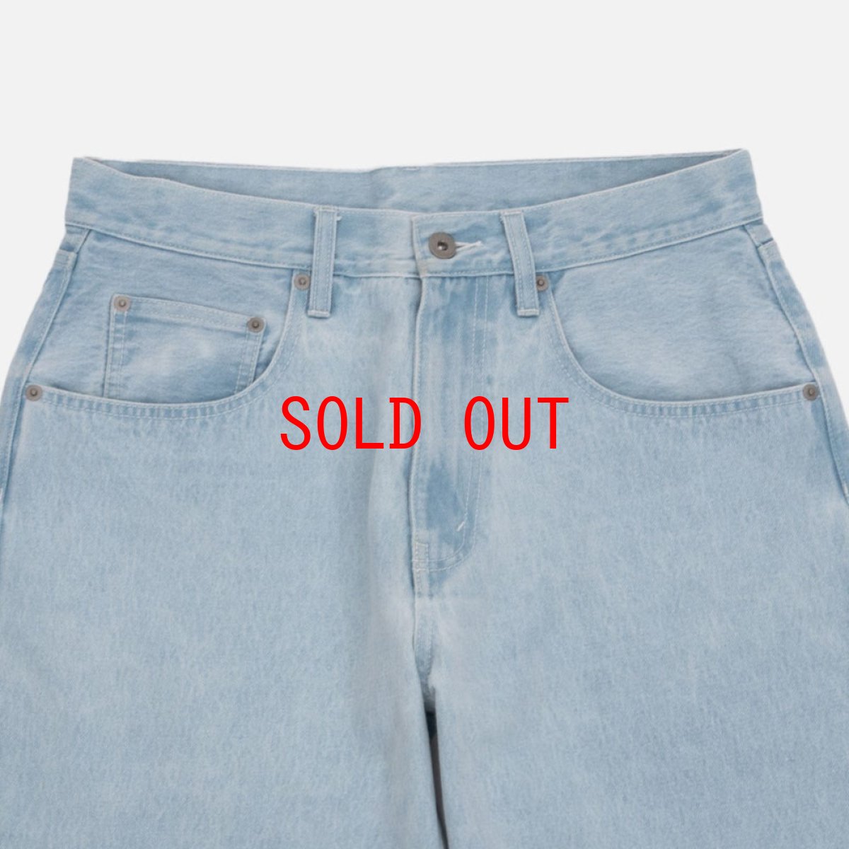 画像6: Washed Daily Jeans Denim Pants Ice Blue ウォッシュ デニム パンツ (6)