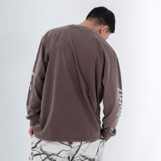 画像1: Sleeve Logo Washed L/S Tee Brown スリーブ ロゴ 長袖 Tシャツ (1)