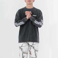 画像1: Sleeve Logo Washed L/S Tee Black スリーブ ロゴ 長袖 Tシャツ (1)