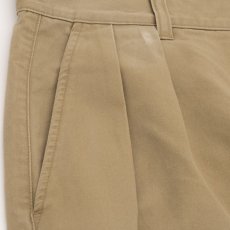 画像9: Faded Two Tuck Chino Beige コットン タック チノ パンツ (9)