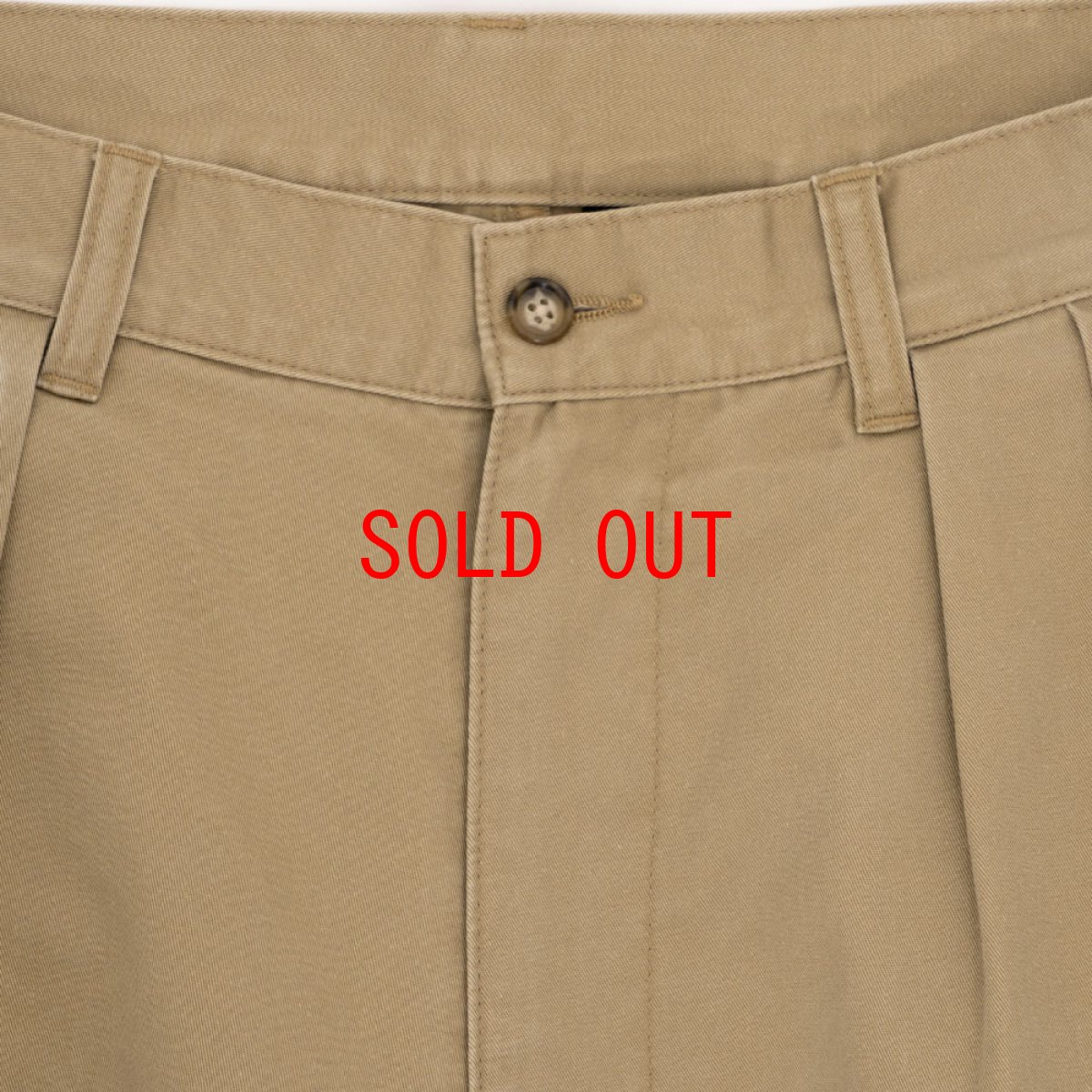 画像10: Faded Two Tuck Chino Beige コットン タック チノ パンツ (10)