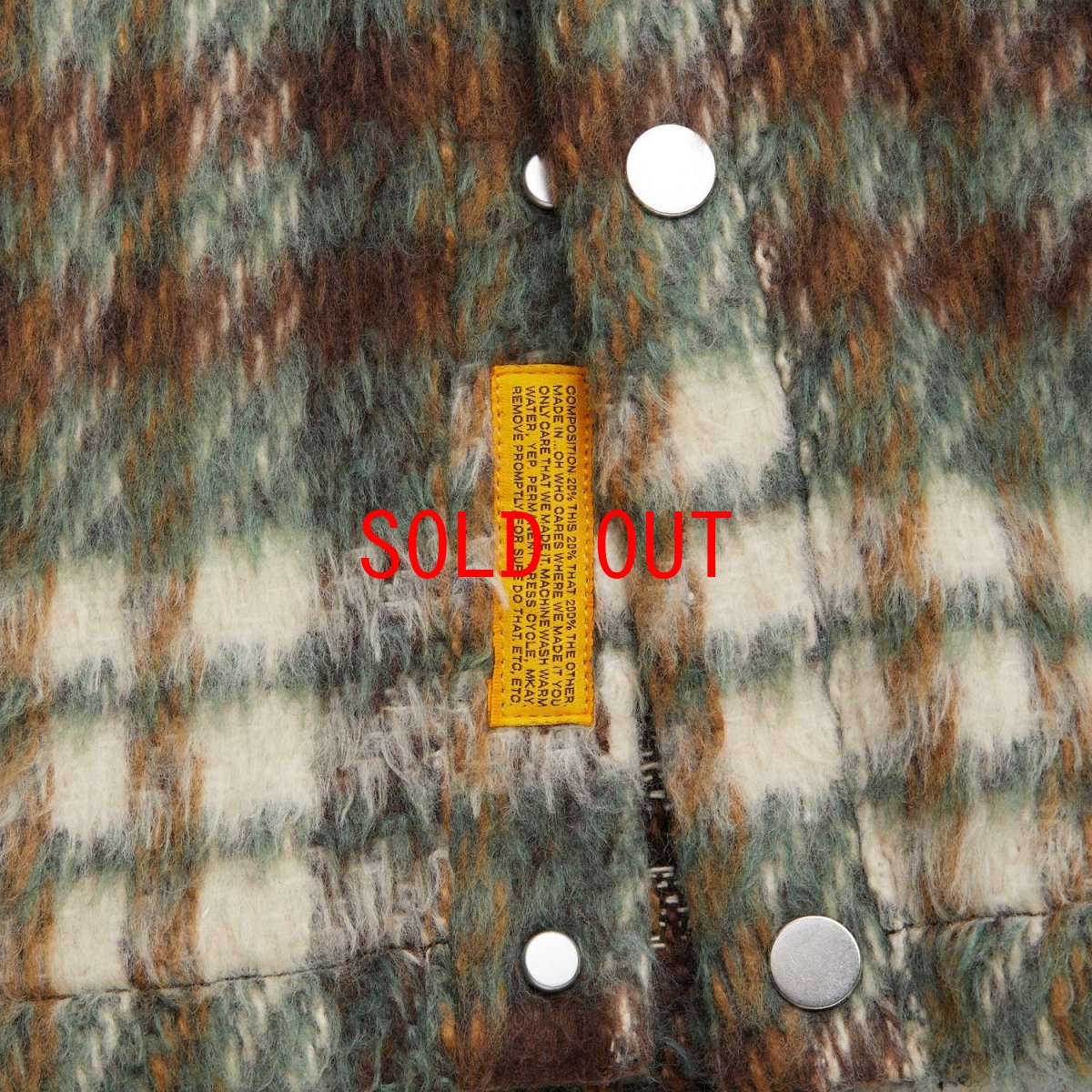 画像5: SHAGGYSHOT Mohair Snap Cardigan Green モヘア スナップ カーディガン (5)