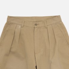 画像6: Faded Two Tuck Chino Beige コットン タック チノ パンツ (6)