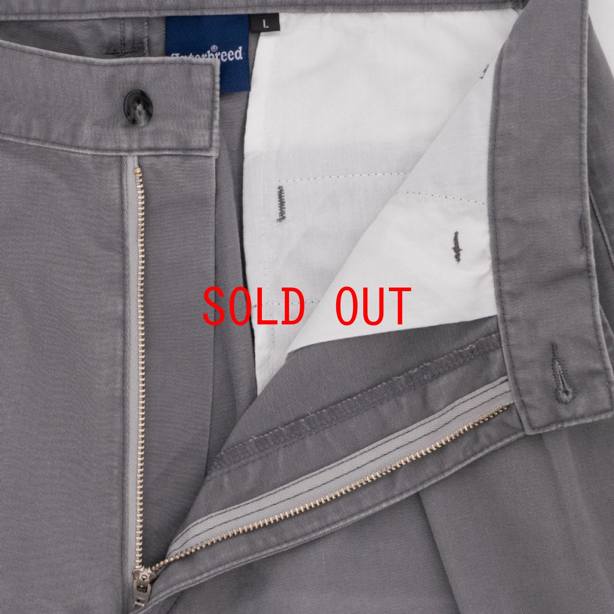 画像11: Faded Two Tuck Chino Grey コットン タック チノ パンツ (11)