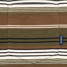 画像9: French Terry Striped L/S Tee Brown フレンチ ロゴ ボーダー ストライプ 長袖 Tシャツ (9)