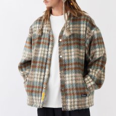 画像1: SHAGGYSHOT Mohair Snap Cardigan Sax モヘア スナップ カーディガン (1)