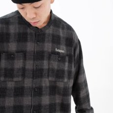 画像4: Nep Twill Check Band Collar Shirt バンドカラー 長袖 チェック シャツ (4)