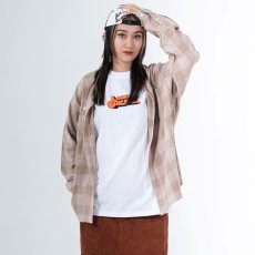 画像6: Nep Twill Check Band Collar Shirt Sand Beige バンドカラー 長袖 チェック シャツ (6)