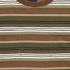 画像12: French Terry Striped L/S Tee Brown フレンチ ロゴ ボーダー ストライプ 長袖 Tシャツ (12)