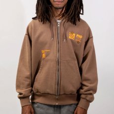 画像8: WIP Faded Zip Hoodie Fade BRN フェード ヘビーウェイト ジップ スゥエット フーディー (8)