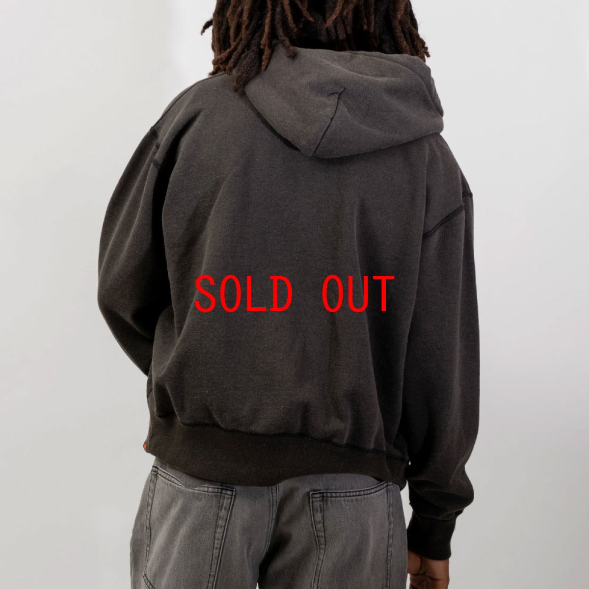 画像3: WIP Faded Zip Hoodie Fade BLK フェード ヘビーウェイト ジップ スゥエット フーディー (3)