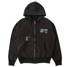 画像4: WIP Faded Zip Hoodie Fade BLK フェード ヘビーウェイト ジップ スゥエット フーディー (4)