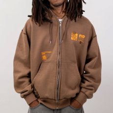 画像1: WIP Faded Zip Hoodie Fade BRN フェード ヘビーウェイト ジップ スゥエット フーディー (1)