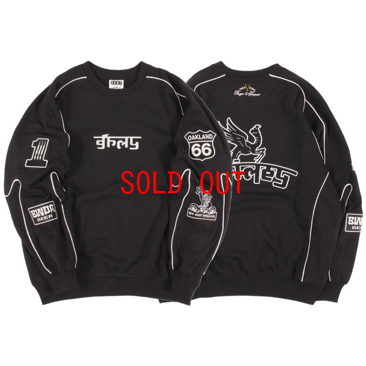 画像14: Race War Vintage Crewneck Sweat Black プルオーバー クルーネック スウェット シャツ (14)