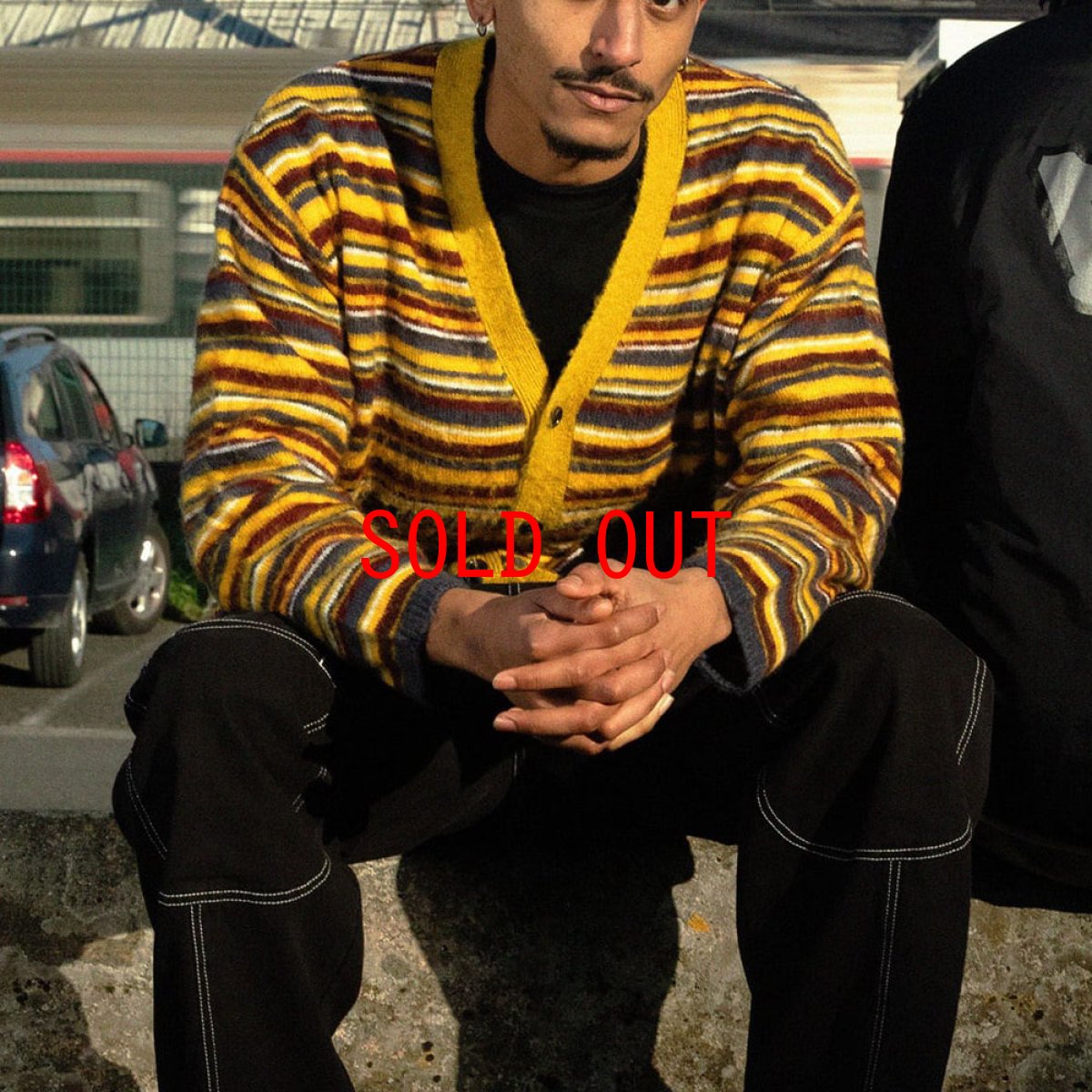 画像9: Vintage Multi Border Knit Cardigan ヴィンテージ ボーダー ニット カーディガン (9)