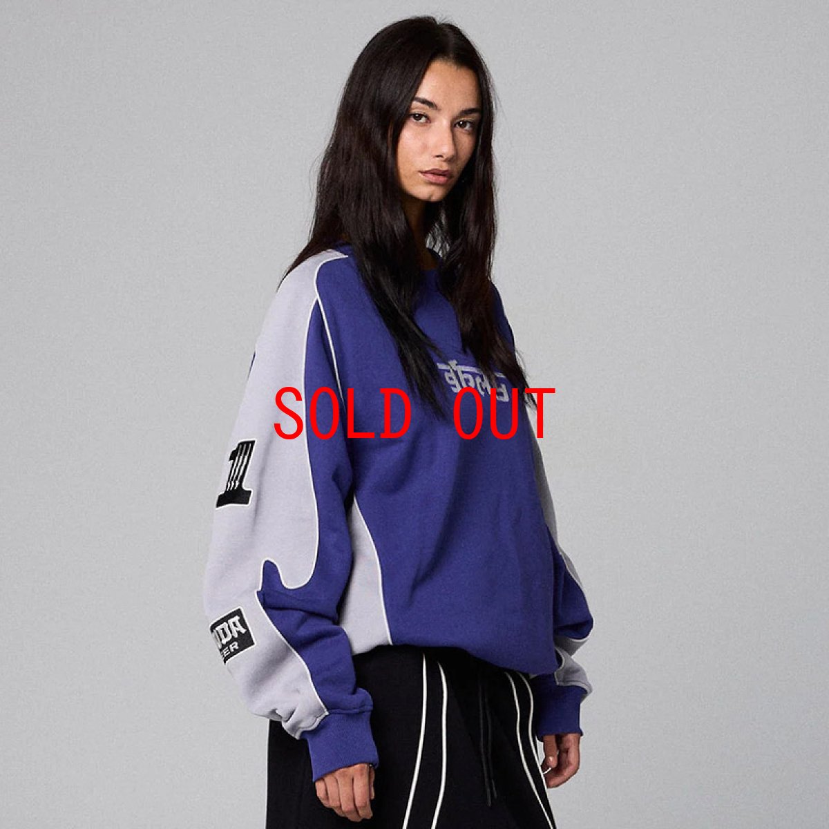 画像1: Race War Vintage Crewneck Sweat Blue プルオーバー クルーネック スウェット シャツ (1)