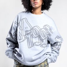 画像1: Art Logo Sweat Shirts Grey クルーネック ロゴ スウェット シャツ (1)