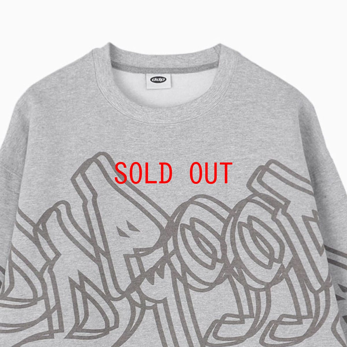 画像4: Art Logo Sweat Shirts Grey クルーネック ロゴ スウェット シャツ (4)