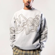 画像2: Art Logo Sweat Shirts Grey クルーネック ロゴ スウェット シャツ (2)
