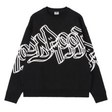画像1: Art Logo Sweat Shirts Black クルーネック ロゴ スウェット シャツ (1)