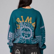 画像2: Royal Pow Knit Sweater Green プルオーバー クルーネック セーター ニット シャツ (2)