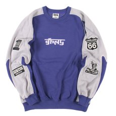 画像2: Race War Vintage Crewneck Sweat Blue プルオーバー クルーネック スウェット シャツ (2)