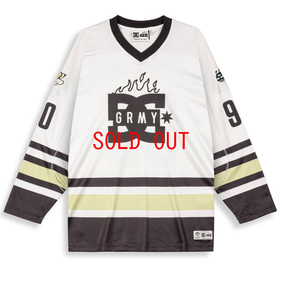 画像2: 【GRIMEY 沖縄 ゲームシャツ セレクトショップ】 X DC Shoes "The Swarm" HKY Jersey プルオーバー ホッケー (2)