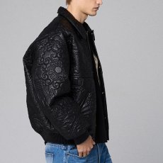画像4: Sampans PU Leather Jacket Black フェイク レザー ジャケット (4)