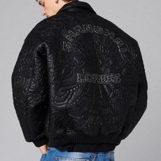 画像6: Sampans PU Leather Jacket Black フェイク レザー ジャケット (6)