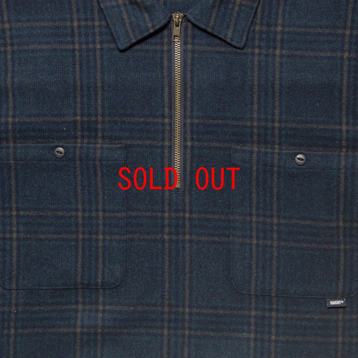 画像7: Flannel Half Zip Shirt Blackwatch フランネル チェック ハーフ ジップ シャツ (7)