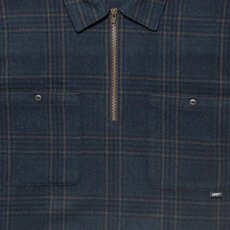 画像7: Flannel Half Zip Shirt Blackwatch フランネル チェック ハーフ ジップ シャツ (7)