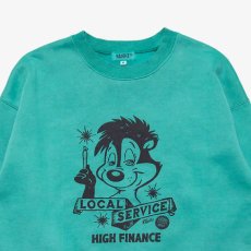 画像3: × Grindlodge Local Service PigmentI Dye Sweat グラインドロッジ ウォッシュ クルーネック スウェット (3)